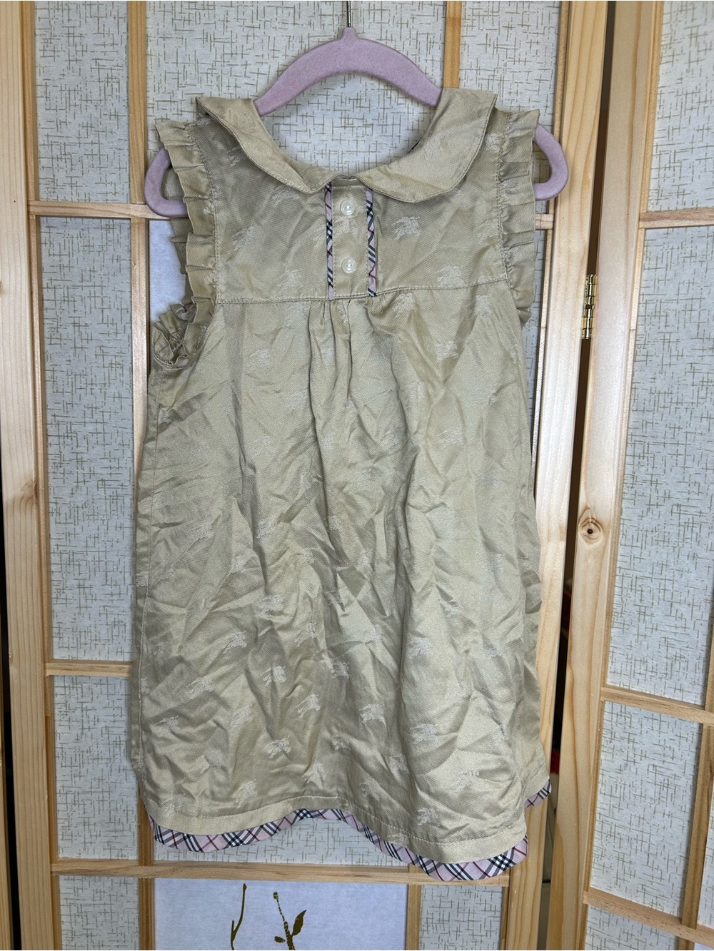 Burberry Sleeveless Peter Collar Dress